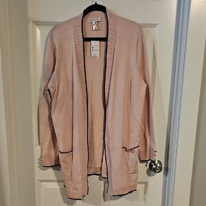 Christopher & Banks Pink Cardigan with Dark Edging